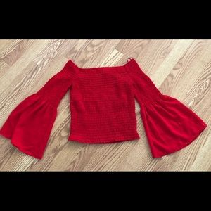 Bell Sleeve Off The Shoulder Top